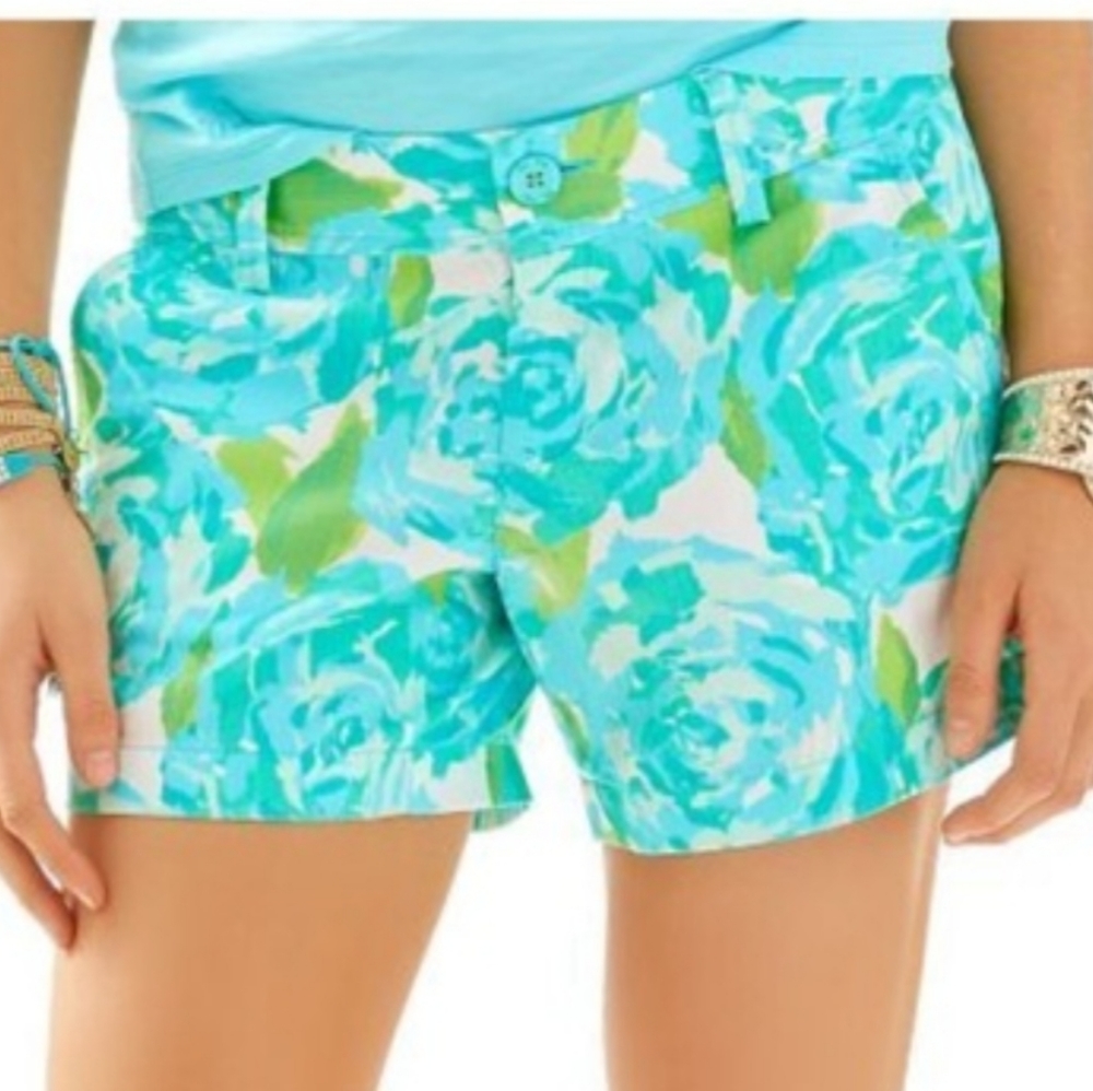 Lilly Pulitzer blue/ green the Callahan short size 0